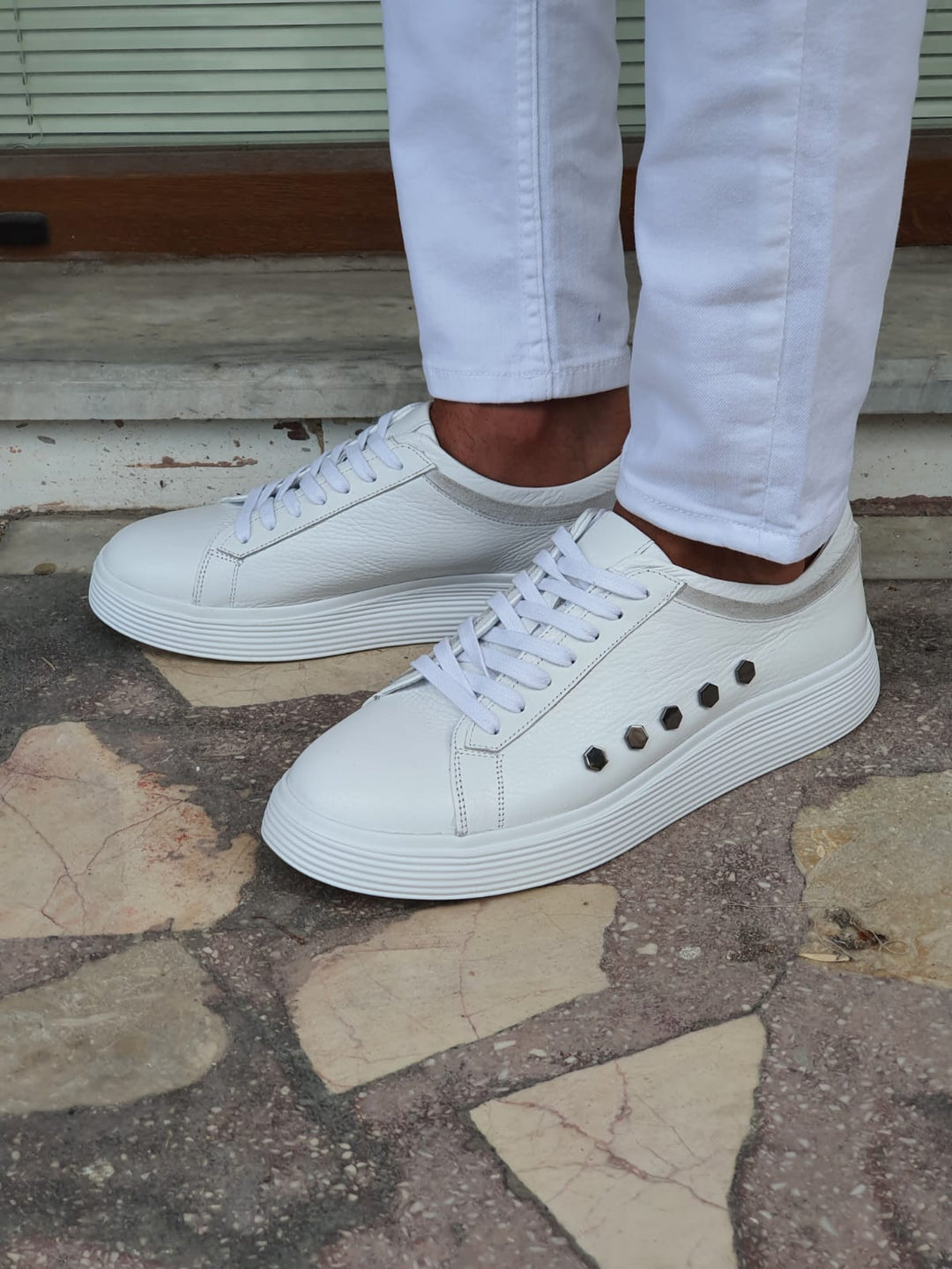Lucas MenStyleWith Eva Sole White Sneakers - MenStyleWith