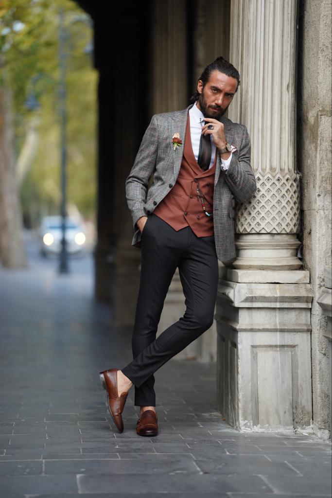 Grey Suit With Vest