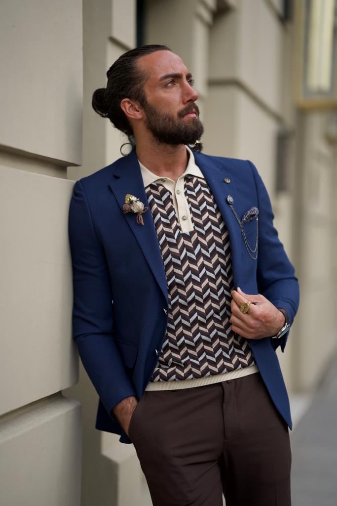 Blue half store blazer