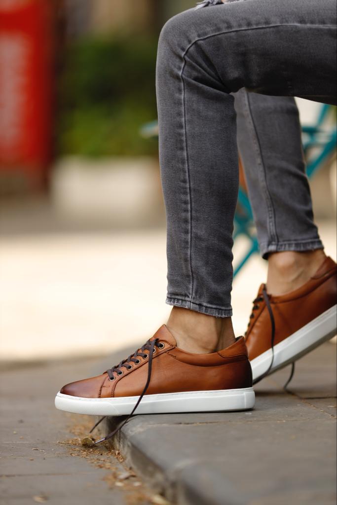 Brown Lace Detail  Sneakers