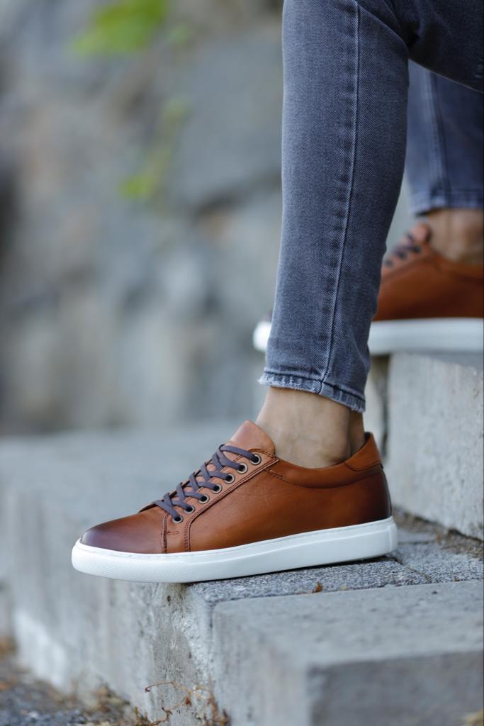 Brown Lace Detail  Sneakers
