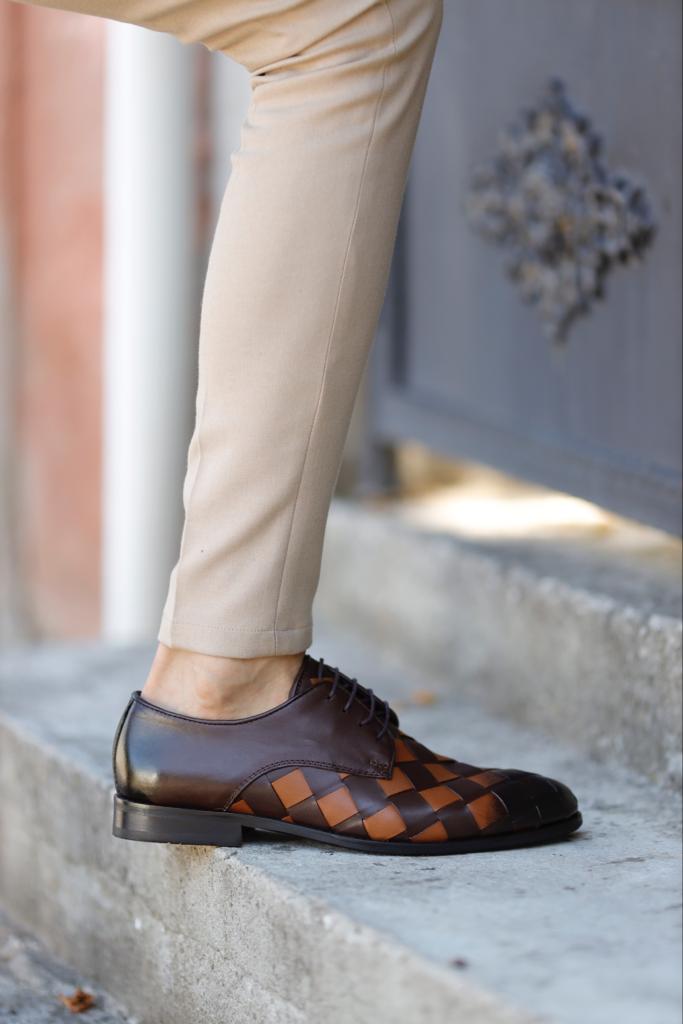Brown Custom Design Classic Shoes