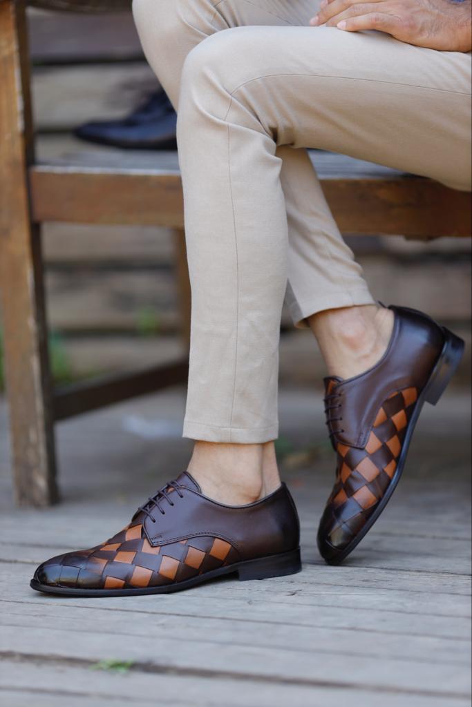 Brown Custom Design Classic Shoes