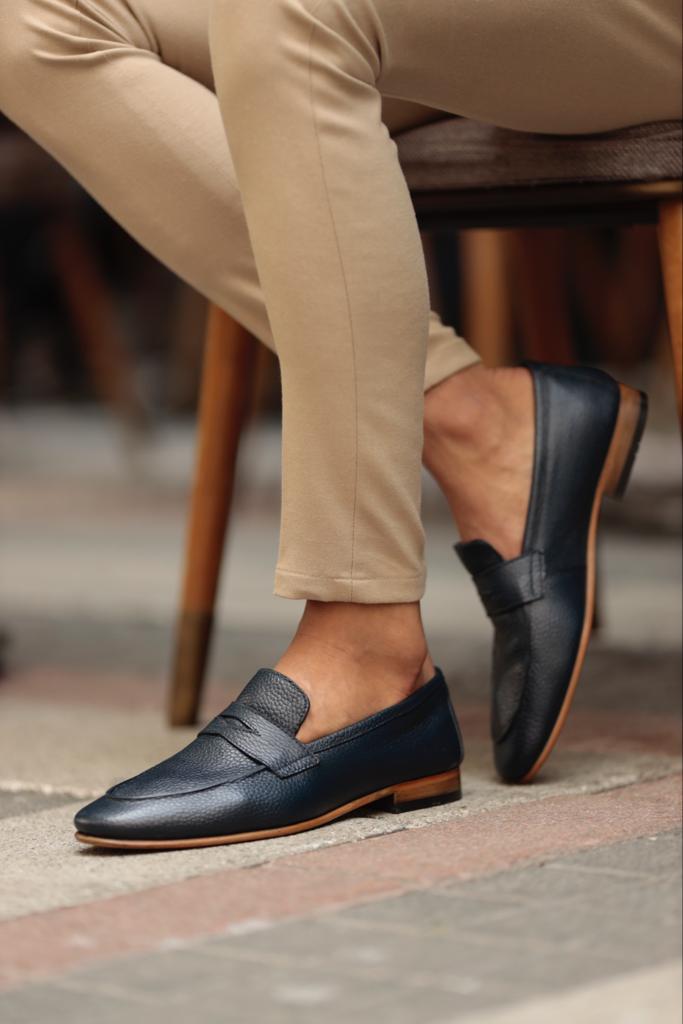 Blue Neolite Sole Leather Loafer