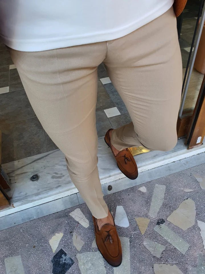 Bojo Slim fit Brown Pants freeshipping - BOJONI | Brown pants, Beige  loafers, Leather loafers