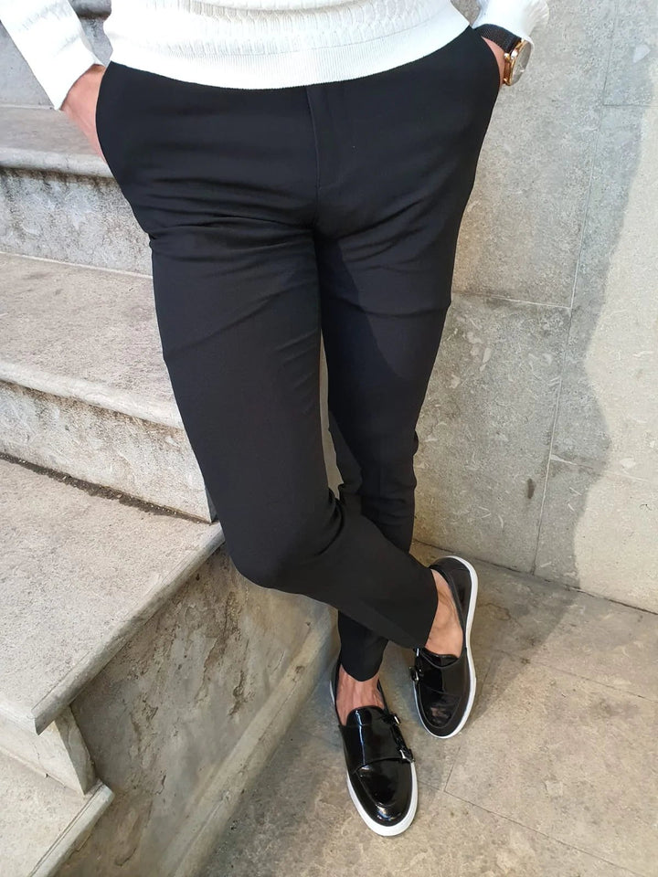 Black Fabric Pants