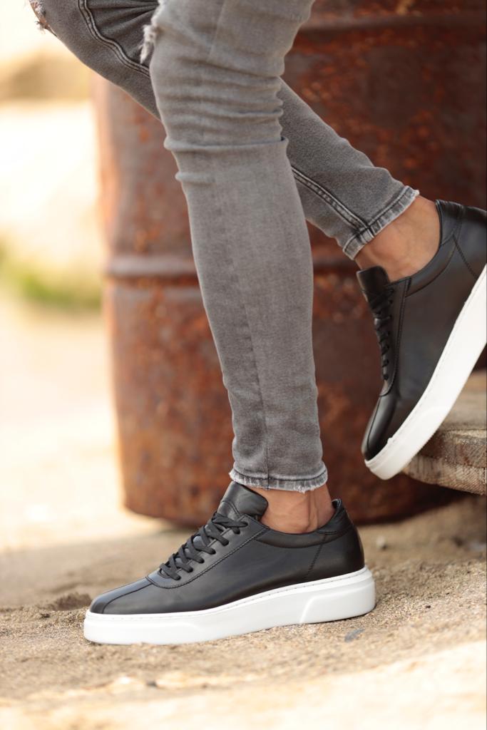 Black Lace Detail Sneakers
