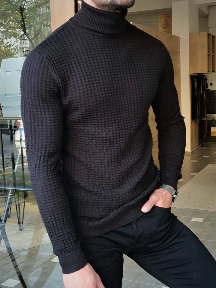 Black Ridged Turtleneck