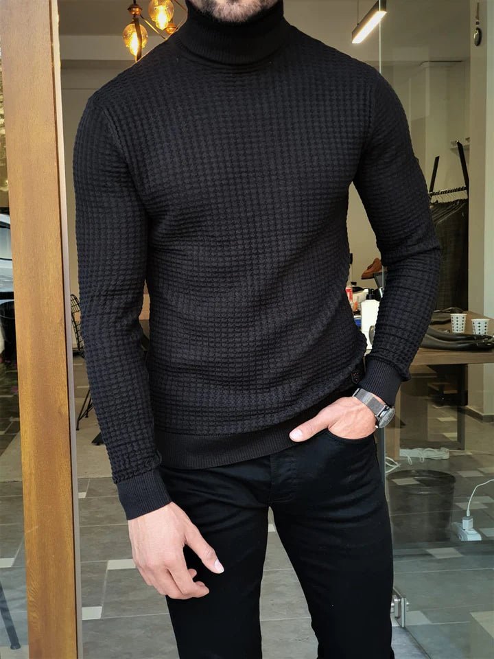 Black Ridged Turtleneck