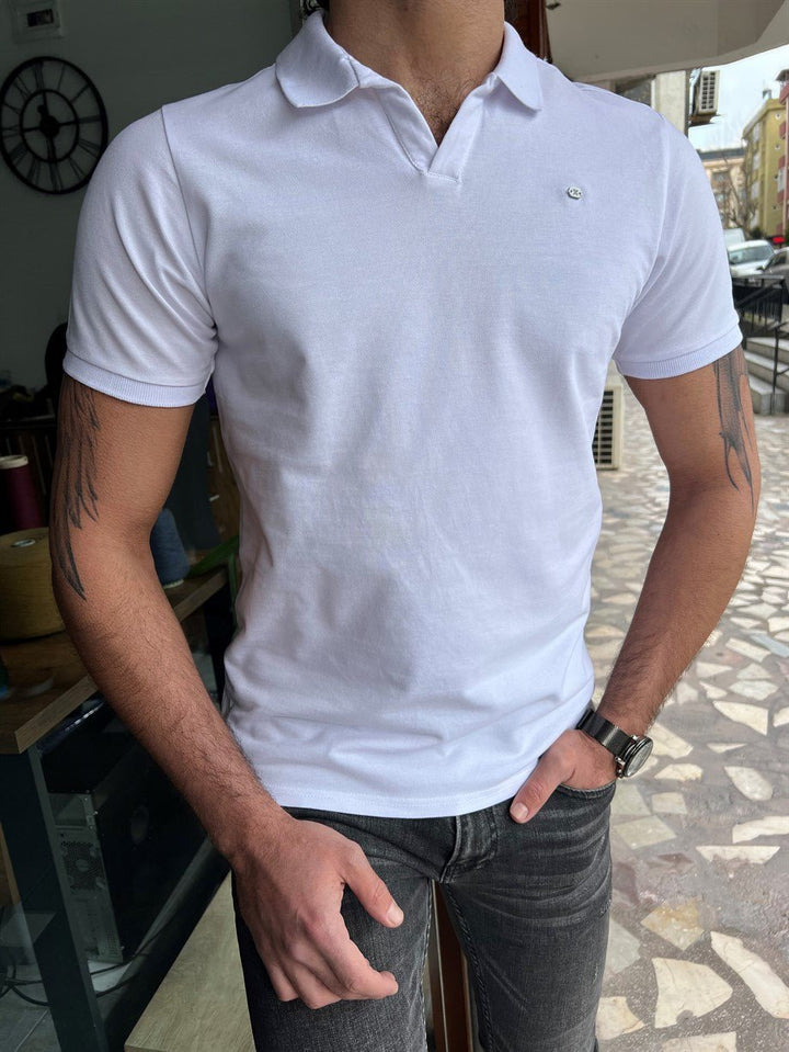 Casual Collar Slim Fit T-Shirt - MENSTYLEWITH