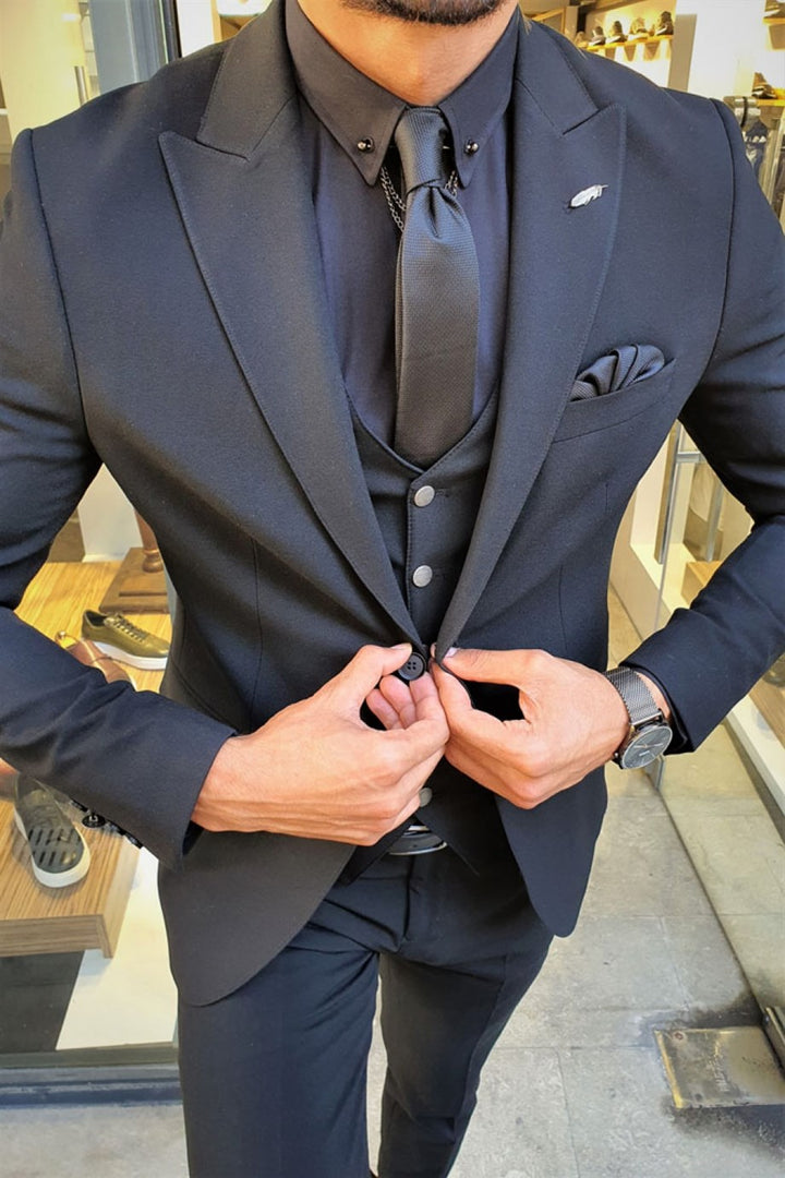 Slim Fit Lycra Vest Suit - MenStyleWith