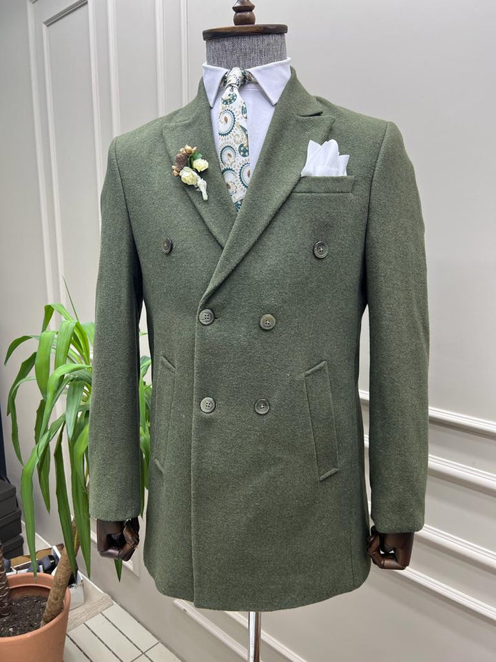 Double-breasted Cachet Coat - Khaki