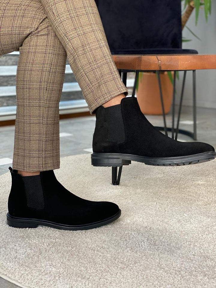 Clover Eva Sole Suede Chelsea Boots - MENSTYLEWITH