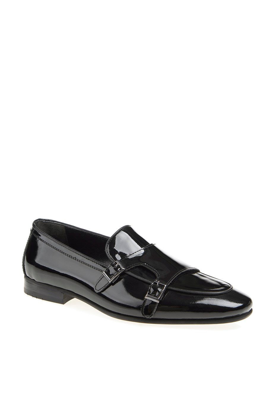 Neolite Sole Genuine Leather Buckle Patent Leather Shoes - MENSTYLEWITH