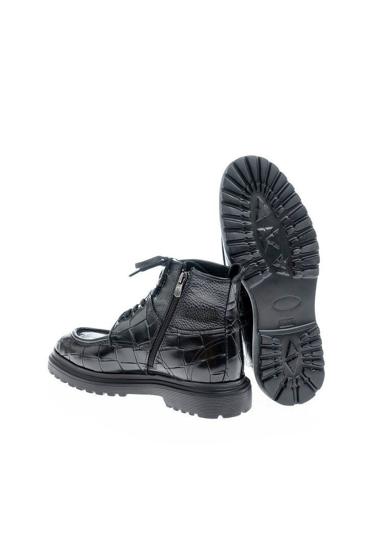 Special Design Crocodile and Nappa Detailed Boots - MENSTYLEWITH
