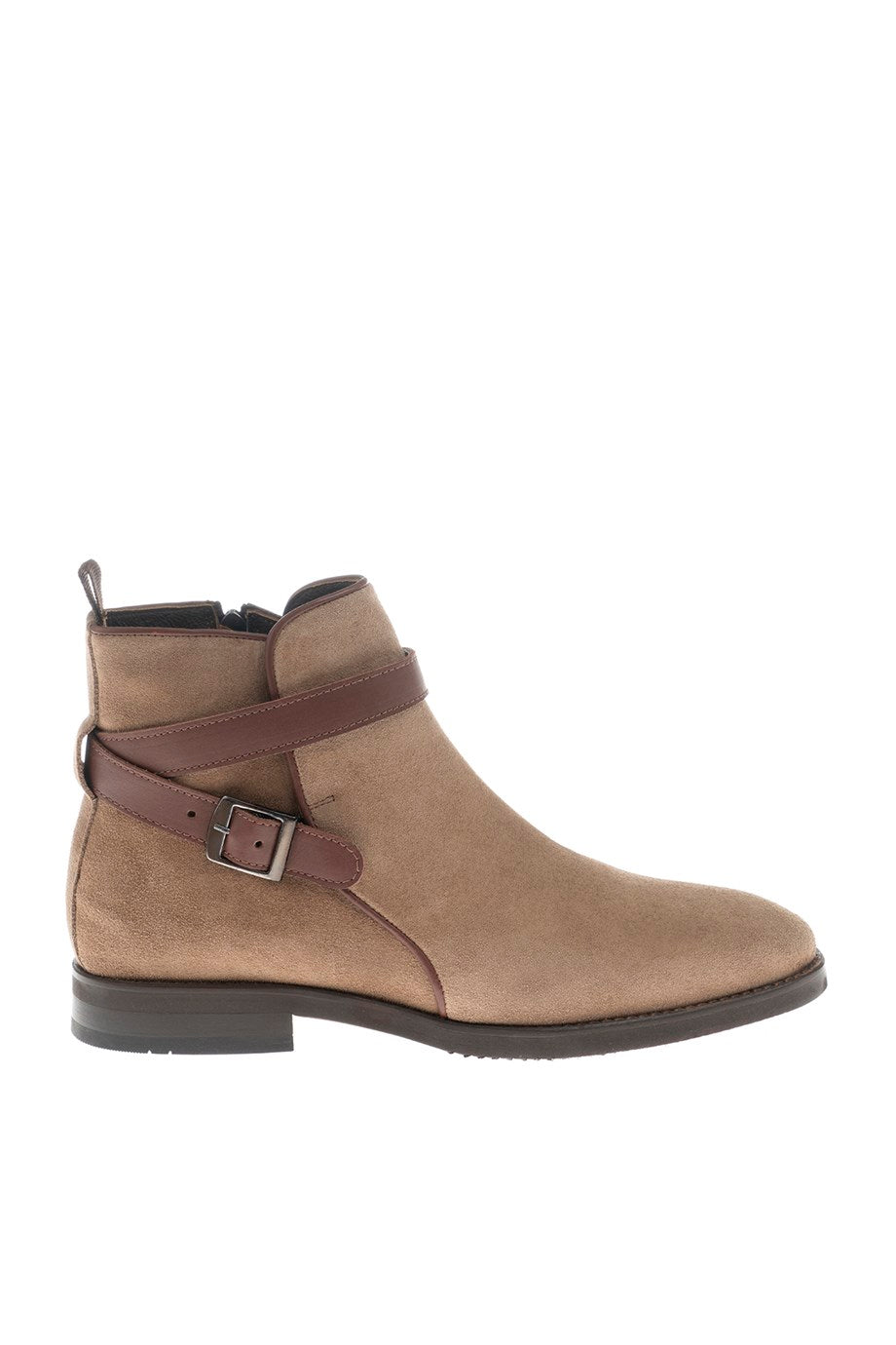 Special Design Single Buckle Detailed Suede Boots - MENSTYLEWITH