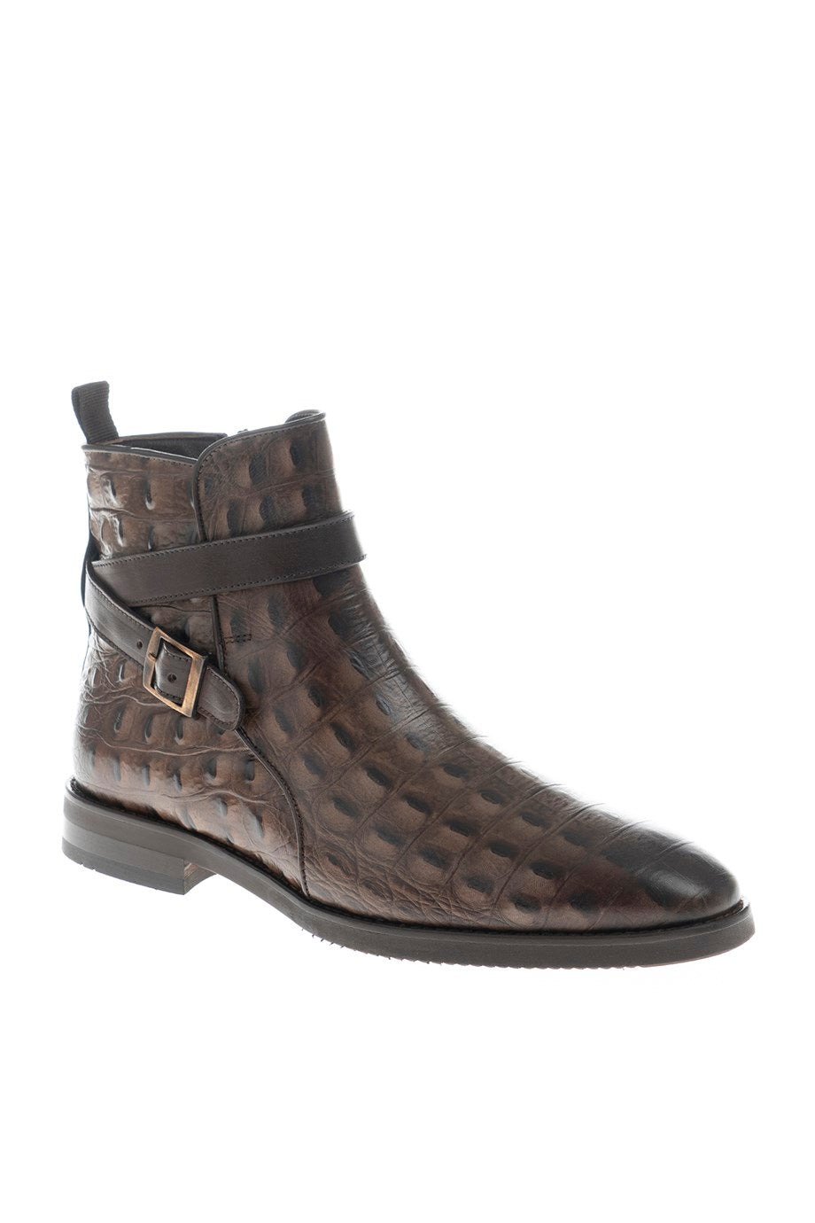 Special Design Crocodile Detail Genuine Leather Boots - MENSTYLEWITH