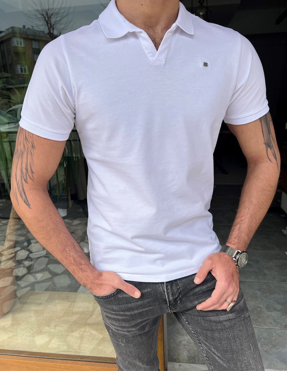 Casual Collar Slim Fit T-Shirt - MENSTYLEWITH