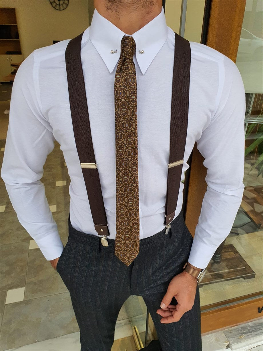 Slim Fit Accessory Detailed Shirt - MENSTYLEWITH