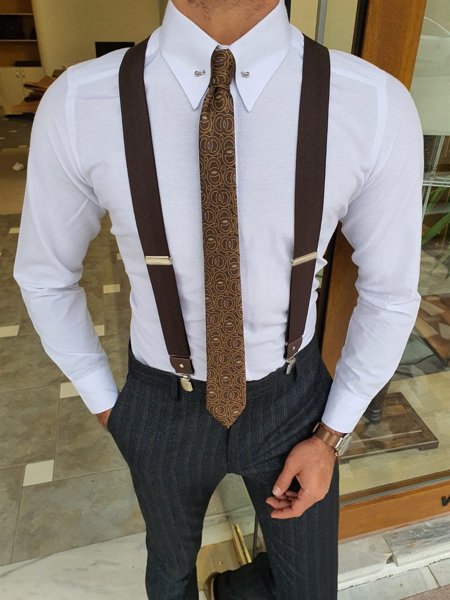 Slim Fit Accessory Detailed Shirt - MENSTYLEWITH