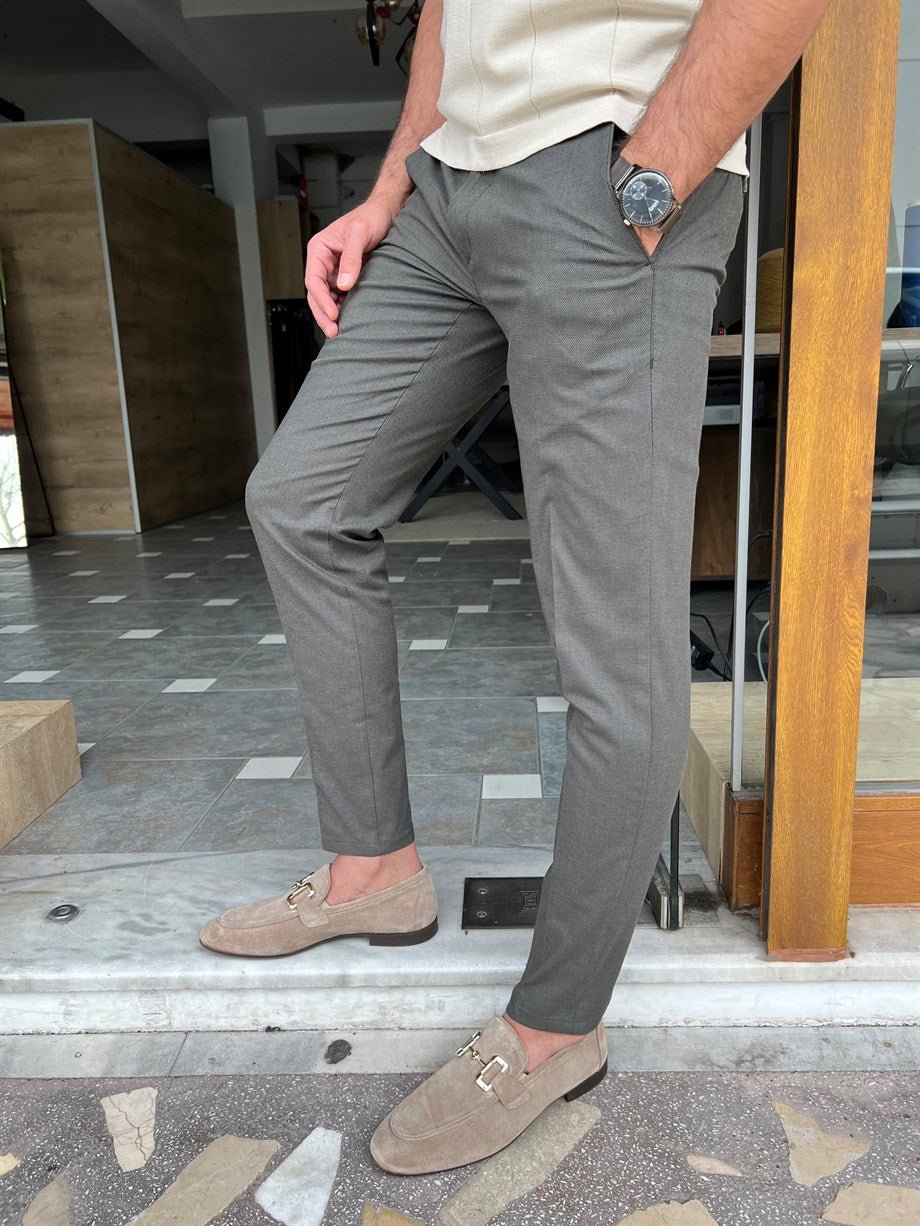 Slim Fit Side Pocket Linen Trousers - MENSTYLEWITH