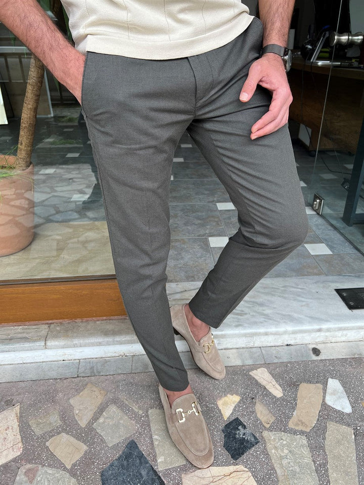 Slim Fit Side Pocket Linen Trousers - MENSTYLEWITH