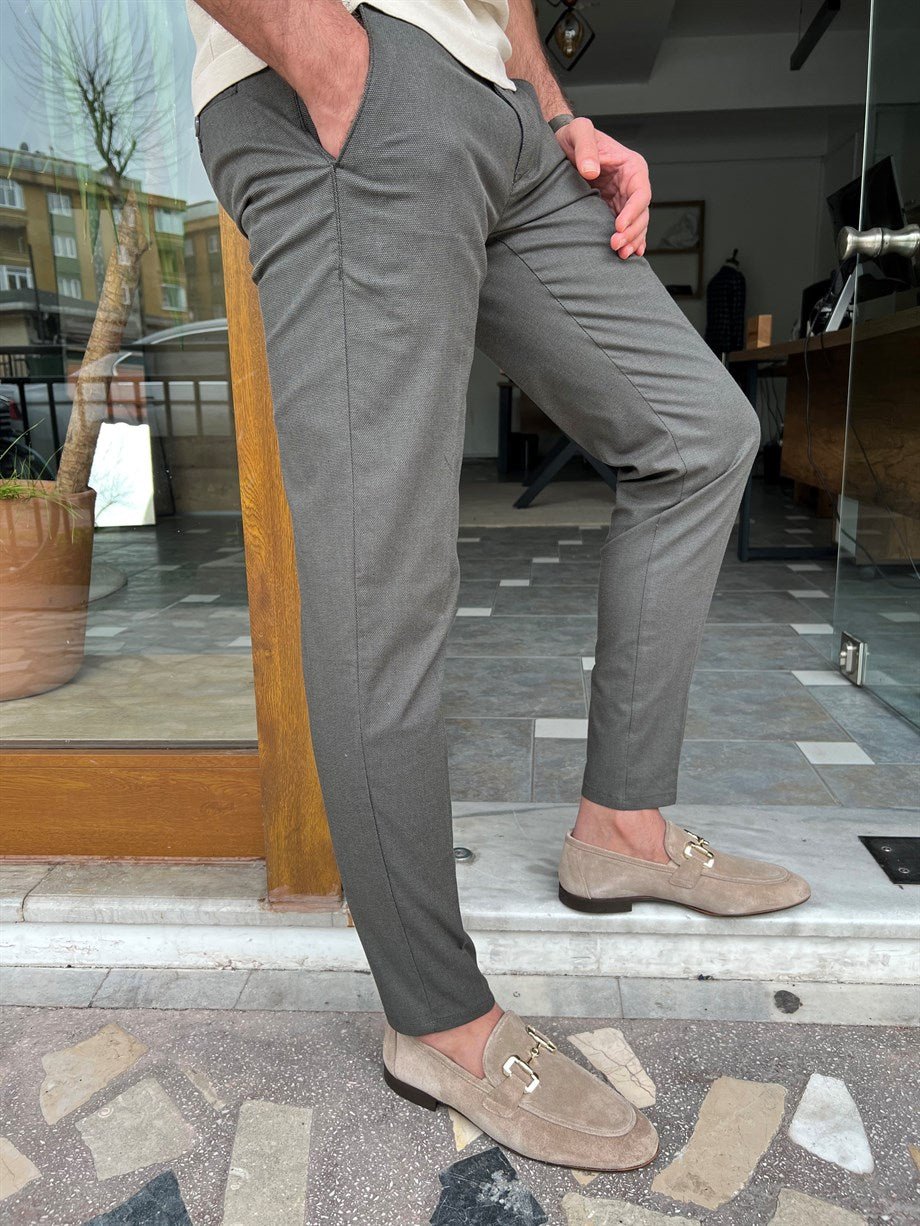 Slim Fit Side Pocket Linen Trousers - MENSTYLEWITH