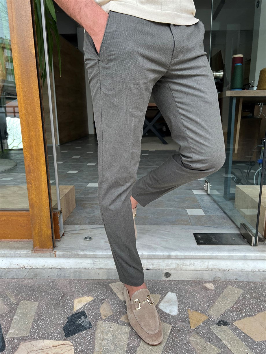 Slim Fit Side Pocket Linen Trousers - MENSTYLEWITH