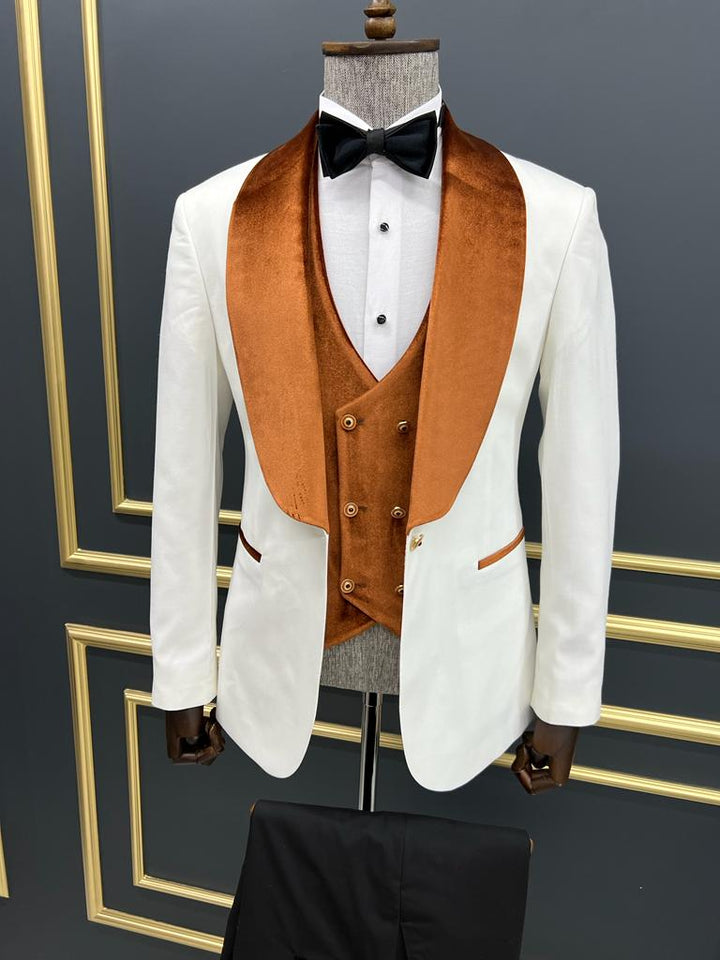 Special Velvet And Double Button Design Tuxedo