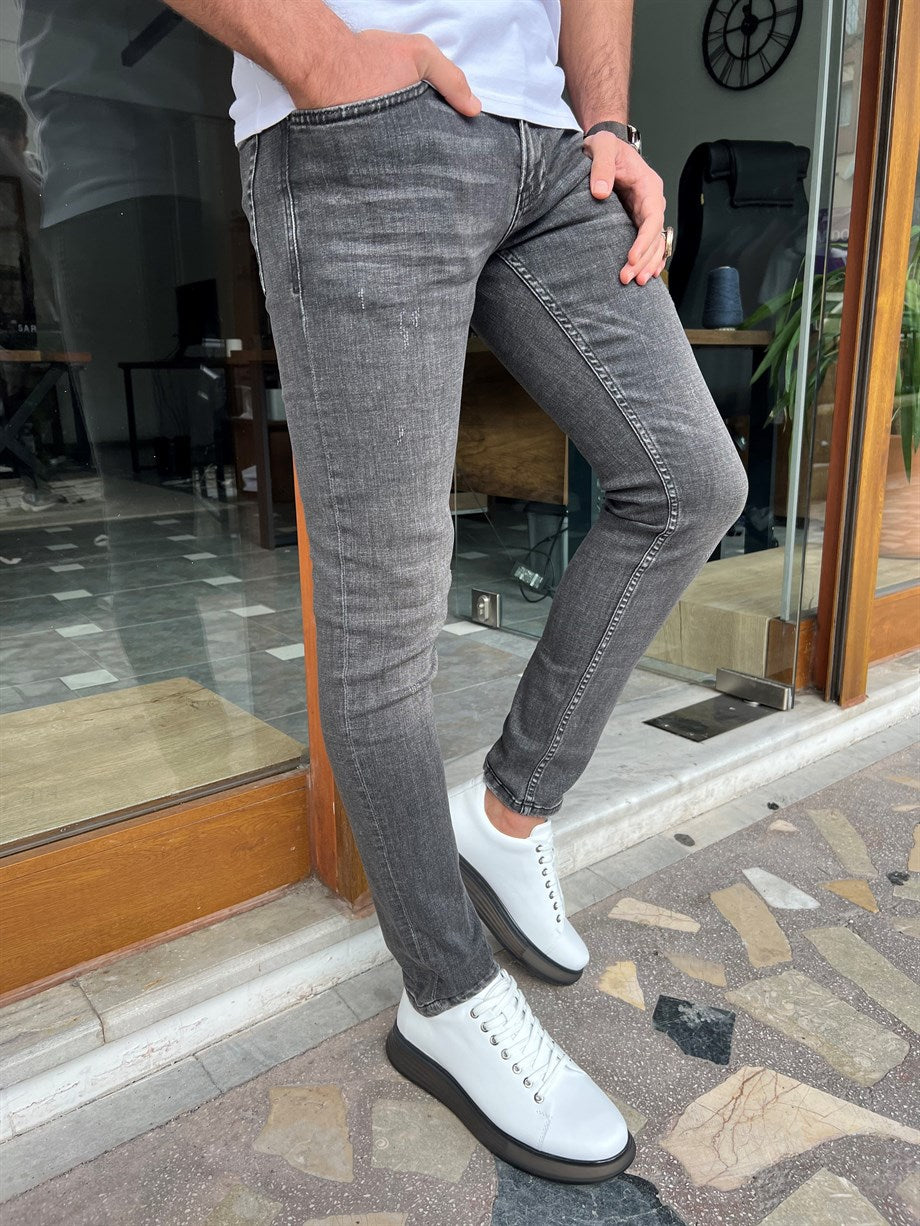 Grinding Slim Fit Jeans - MENSTYLEWITH