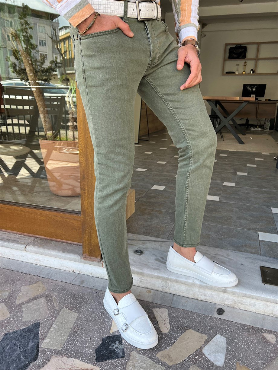 Slim Fit Jeans With Side Pockets - MENSTYLEWITH